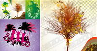 le thme des arbres illustrations vectorielles matriel