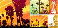 cocotiers thme illustrations vectorielles matriel