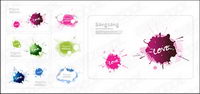 Exquisite encre couleur de carte de matriel