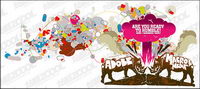 Rhino thme tendance illustration vectorielle