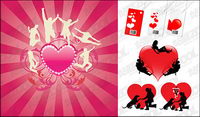 material en forma de corazn