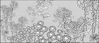 Vector dessin de fleurs-27 (Wild chrysanthme)