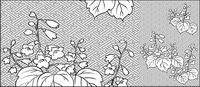 Lnea de dibujo de vectores de flores-29