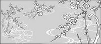 Vector dessin de fleurs-30 (fleur de prunier, l
