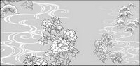 Vector dessin de fleurs -18
