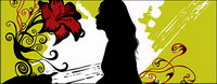 Des fleurs et des femmes vecteur matriel