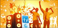 Musique, figures et lments de Vector