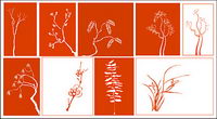 Vector clsico material vegetal