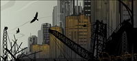 Vector de las obras de construccin urbana