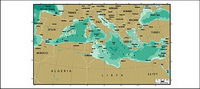 Vector map of the world - the Mediterranean map