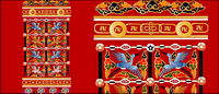 Classique chinois grue avec augure dessins