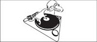 DJ figure illustrations vectorielles matriel