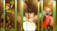 Exquisite style cartoon illustrations vectorielles matriel-6