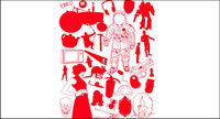 Astros, personnages, lments de design Vector