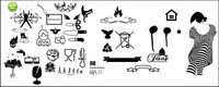 Tijeras cuchillo modelo de vectores