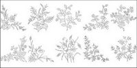Fleur type de dessin diagramme vectoriel-4