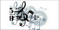 Msica elementos de diseño vectorial