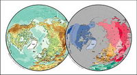 Vector map of the world exquisite material - the northern hemisphere spherical map