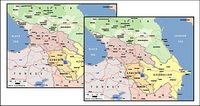 Vector map of the world exquisite material - the Caucasus map