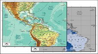 Vector map of the world exquisite material - the Central American map