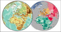 Vector map of the world exquisite material - the European sphere map