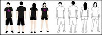 T-Shirt vecteur matriau modle