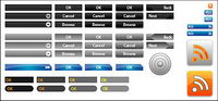 Web Design bouton vecteur de cas