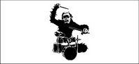 Orangutan batteur Vector