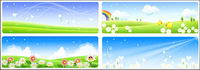 Summer scenery of the countryside