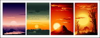 beaux paysages du coucher du soleil
