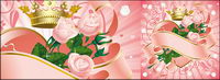Pink roses et des rubans