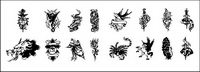Noir et blanc tatouage totem