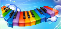 Colourful clavier