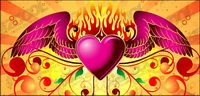 Vector matriel flamme des ailes de l