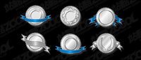 Insignia de plata de vectores materiales