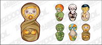 Vector material alternative doll