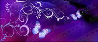Purple Butterfly Dream background et des schmas