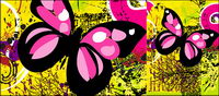 Papillon et le mouton noir vecteur matriel
