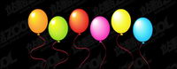 Colorful ballons vecteur matriel