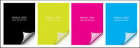 Vecteur angulaire document papier cmyk