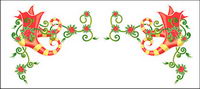 Noël exquise dentelle Vector matriel-12