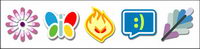 Colourful cartoon icône PNG transparent