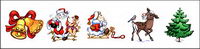 Comic style Noël icône PNG transparent