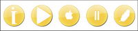 Gold ronde cristal ordinateur bouton icône png transparent
