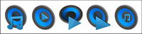 Blau-grau Horn Thema Musik icon png