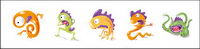 Cartoon-Monster-Symbol transparente PNG