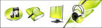Green cendres avec les icônes de modle de Vista png transparent