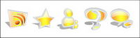 Crystal cartoon jaune ordinateur icône png
