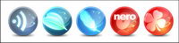 Blisters style circulaire ordinateur icône png