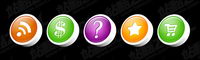 Circulaire couramment utilis en trois dimensions web icône png